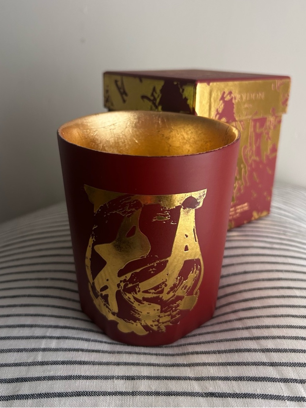 Trudon empty limited edition Terre à Terre luxury French candle vessel.